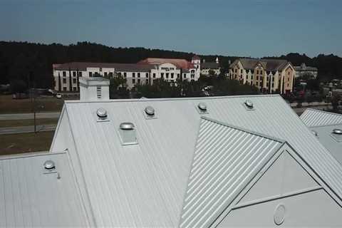 What type of roof is used in commercial buildings?