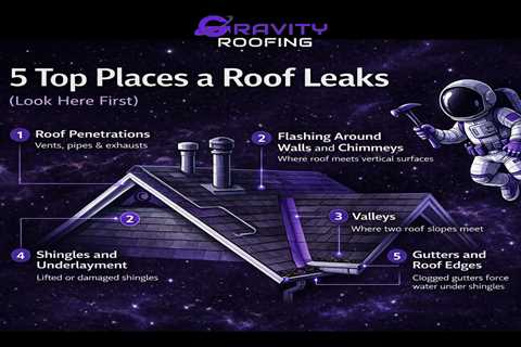 5 Top Places a Roof Leaks (Look Here First)