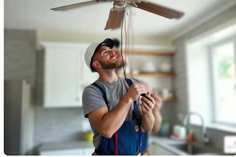 Ceiling fan wiring repair Mystic CT · Wednesday, Jan 7 📸